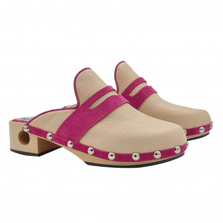 COMFORTABLE TWO-TONE WOMEN'S CLOGS