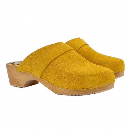 LOW WOMEN'S CLOGS IN YELLOW SUEDE