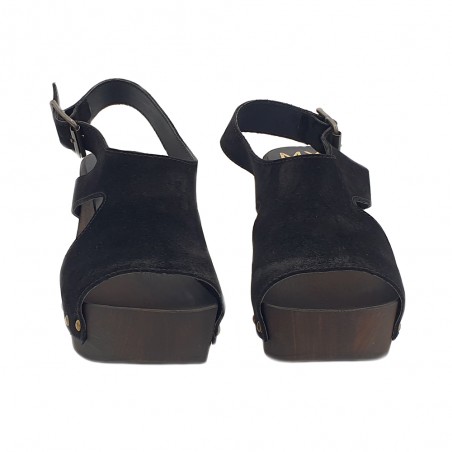 Clogs MYCLOGS Model black color in suede with comfortable heel